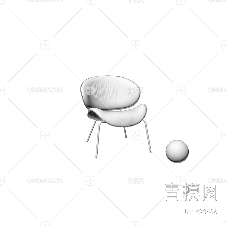 Alvaro甲虫单椅3D模型下载【ID:1493486】