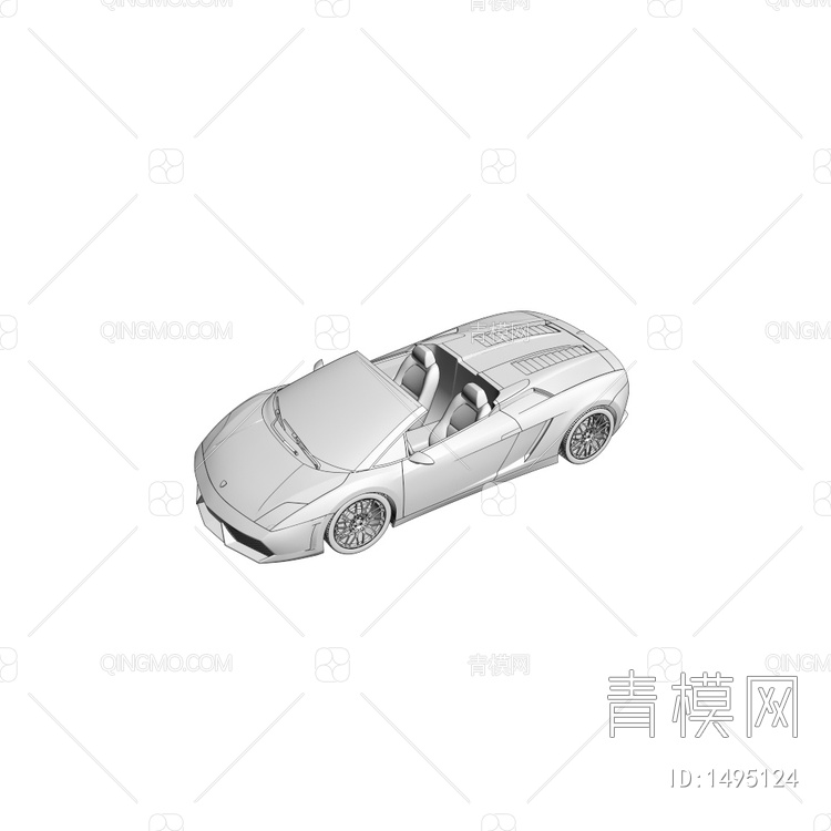 Lamborghini Gallardo敞篷跑车3D模型下载【ID:1495124】