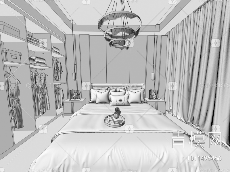 卧室3D模型下载【ID:1495466】