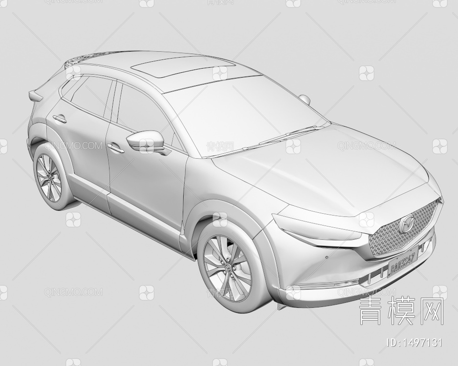 2023款马自达CX-30轿车汽车门可开带内饰精细结构3D模型下载【ID:1497131】