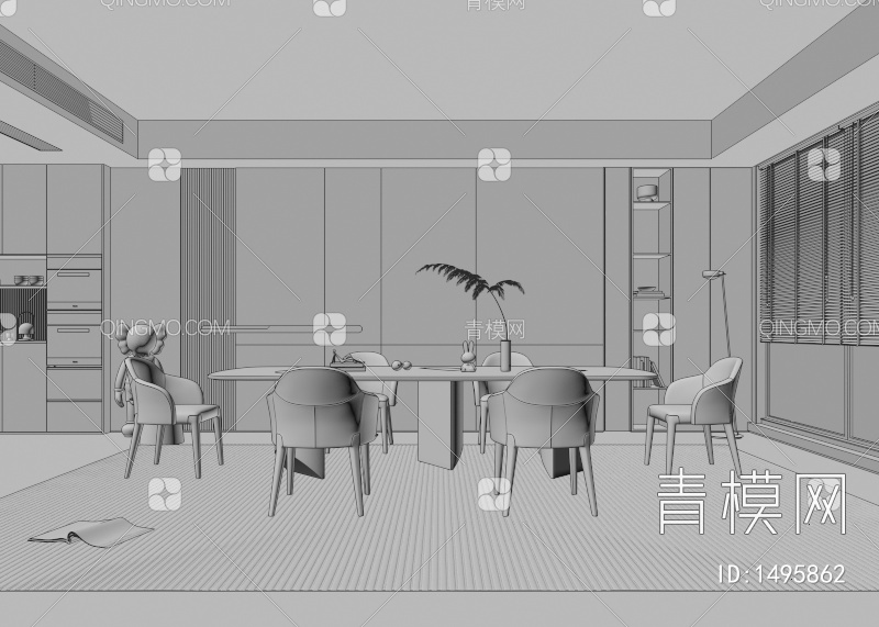 餐厅3D模型下载【ID:1495862】