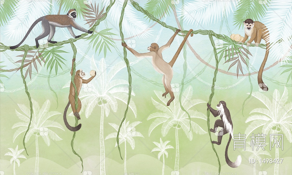 猴子 动物壁纸贴图下载【ID:1498427】