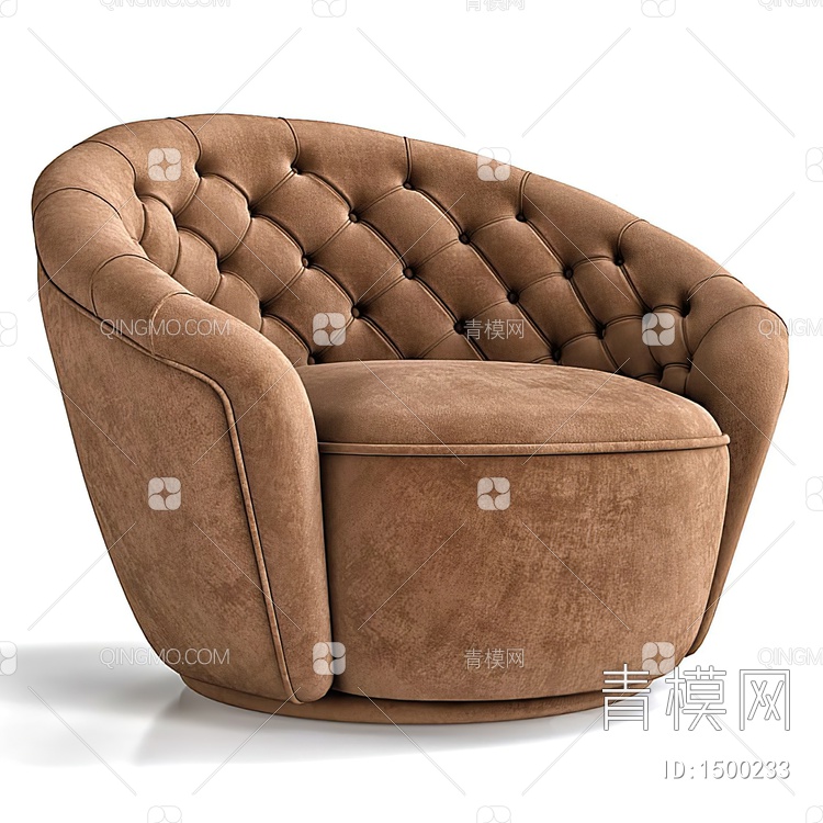 单人沙发3D模型下载【ID:1500233】