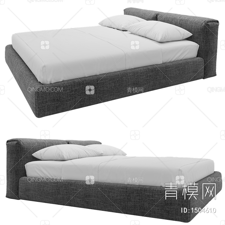Lomo Bed双人床3D模型下载【ID:1504610】
