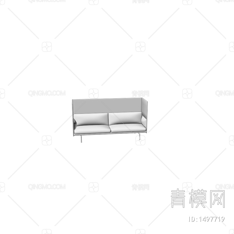 双人沙发3D模型下载【ID:1497719】