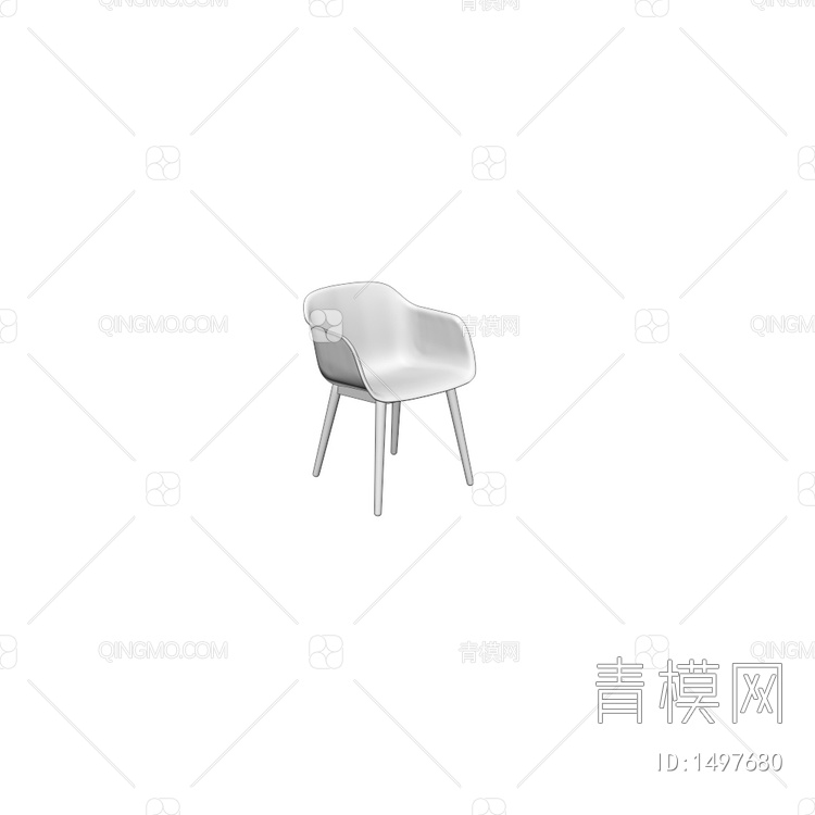 Fiber 单椅3D模型下载【ID:1497680】