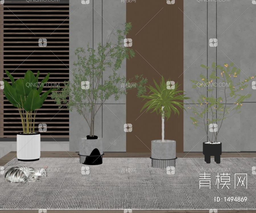 装饰植物3D模型下载【ID:1494869】