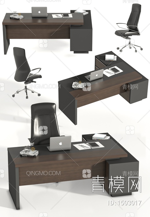 办公桌椅3D模型下载【ID:1503017】