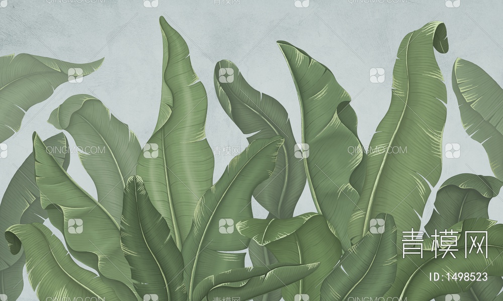 植物壁纸 芭蕉叶贴图下载【ID:1498523】