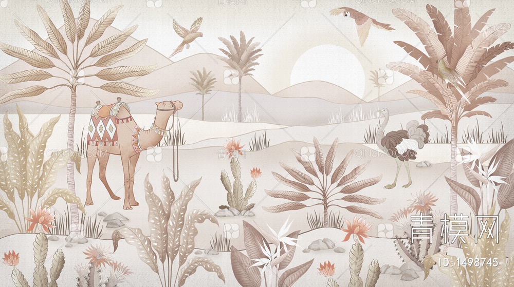 骆驼 植物壁纸贴图下载【ID:1498745】