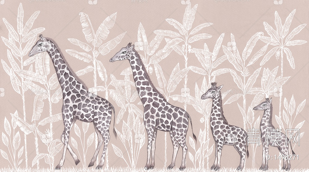 动物壁纸 长颈鹿壁纸贴图下载【ID:1498271】