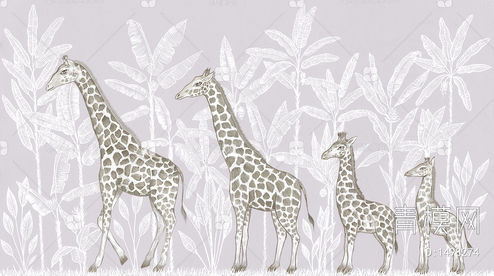 动物壁纸 长颈鹿壁纸贴图下载【ID:1498274】