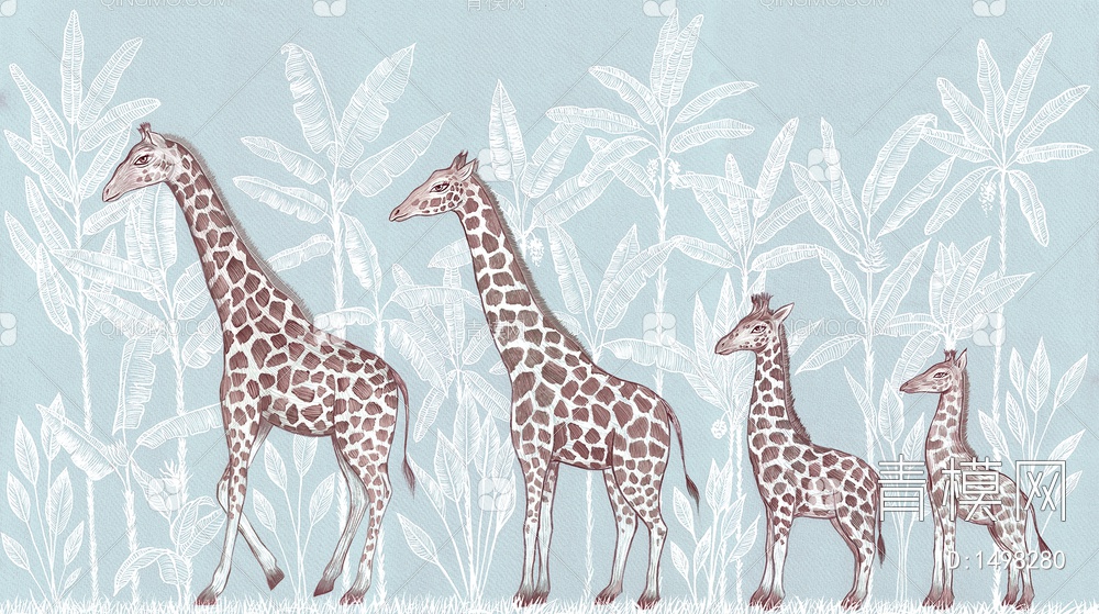 动物壁纸 长颈鹿壁纸贴图下载【ID:1498280】