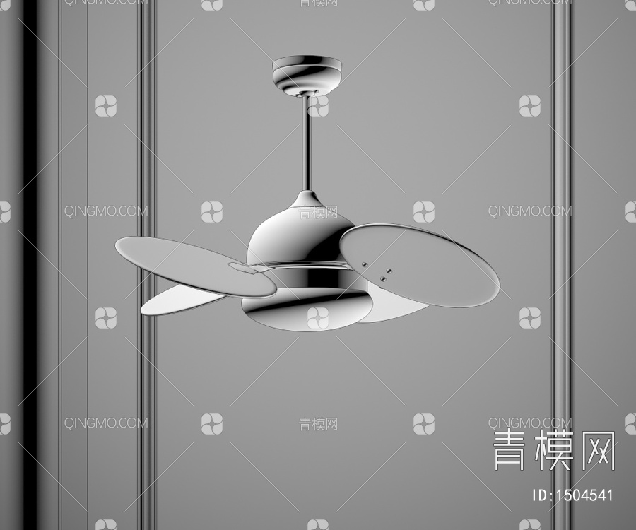 风扇形吊灯3D模型下载【ID:1504541】