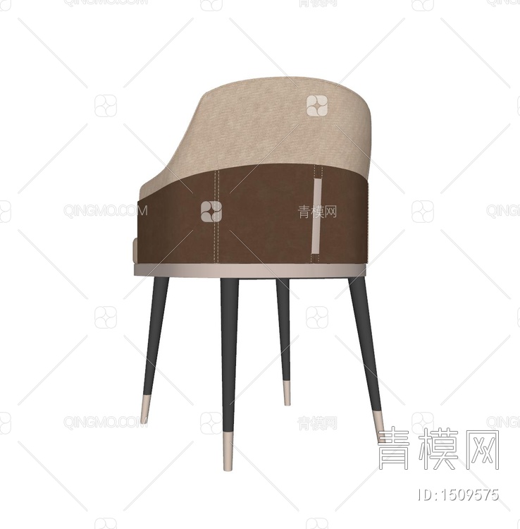 Cassina单椅  餐椅SU模型下载【ID:1509575】
