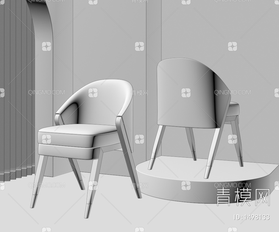 单椅3D模型下载【ID:1498133】