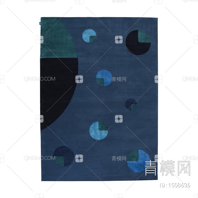 蓝色几何图形地毯贴图下载【ID:1508636】