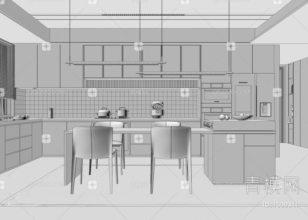 厨房3D模型下载【ID:1500341】