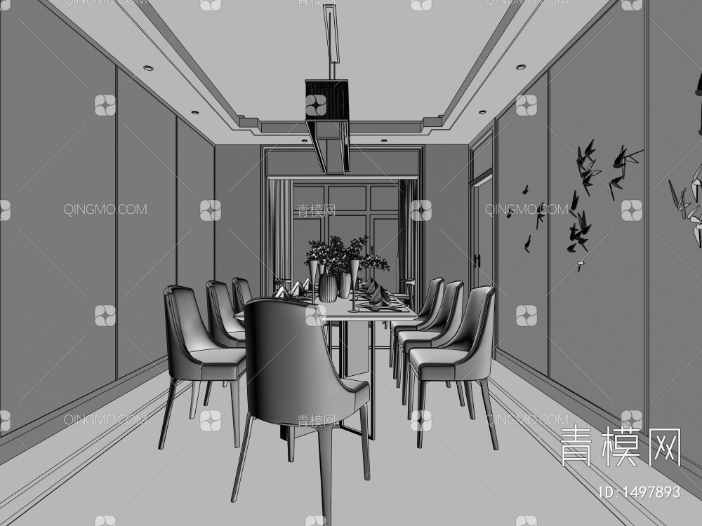 餐厅 门厅3D模型下载【ID:1497893】