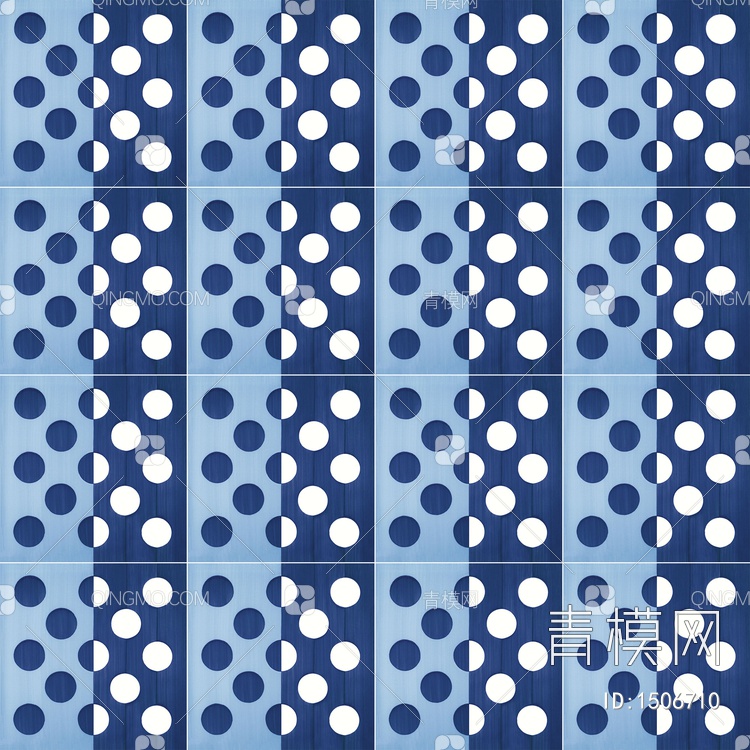 蓝色几何图案花砖贴图下载【ID:1506710】