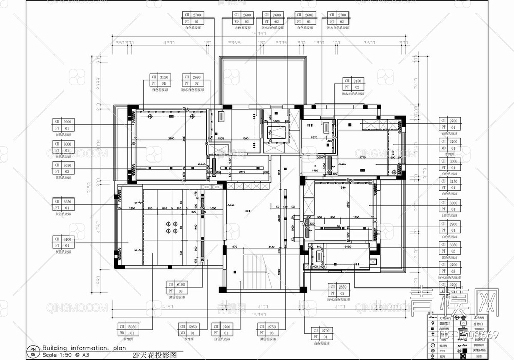 350㎡三层别墅室内平立面施工图 家装 别墅 豪宅 私宅 洋房 样板房【ID:1508669】