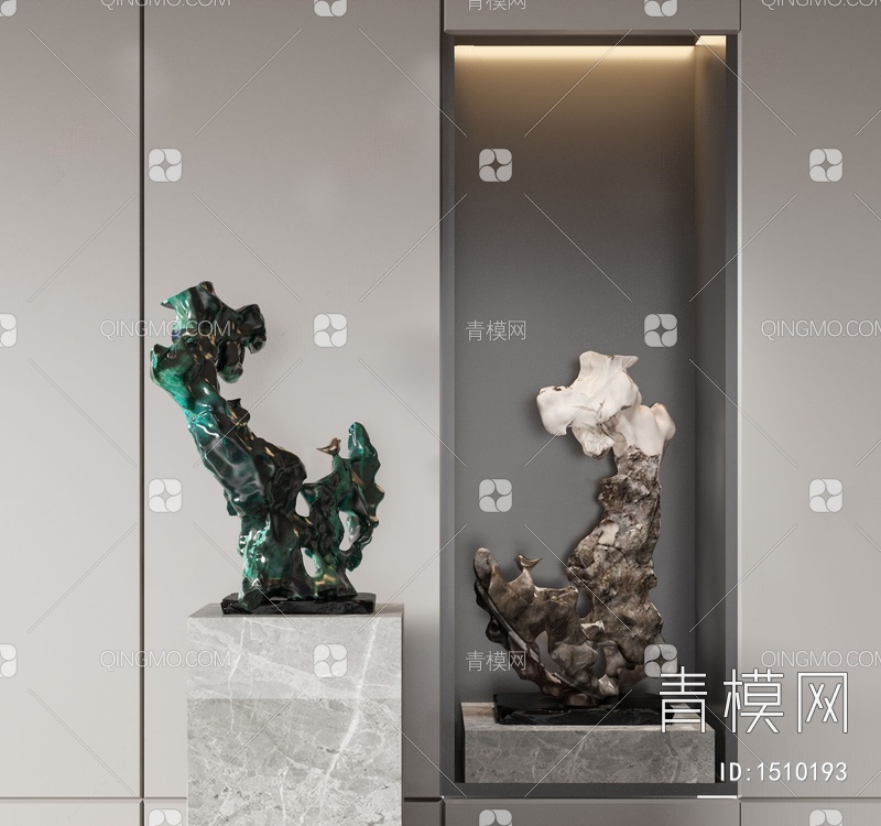 太湖石雕塑3D模型下载【ID:1510193】