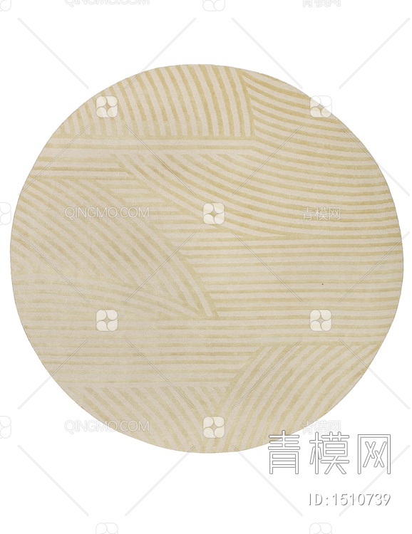米黄色圆毯贴图下载【ID:1510739】