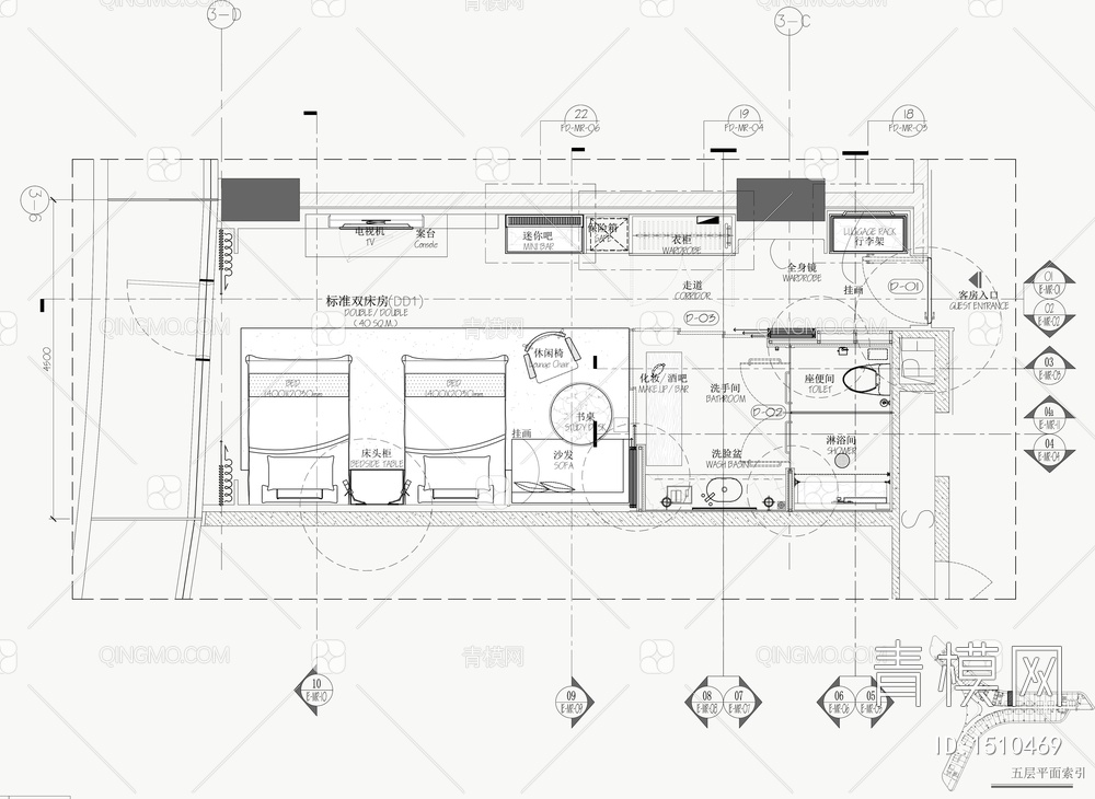 【PLD】肇庆喜来登酒店样板间·过道·电梯厅【ID:1510469】