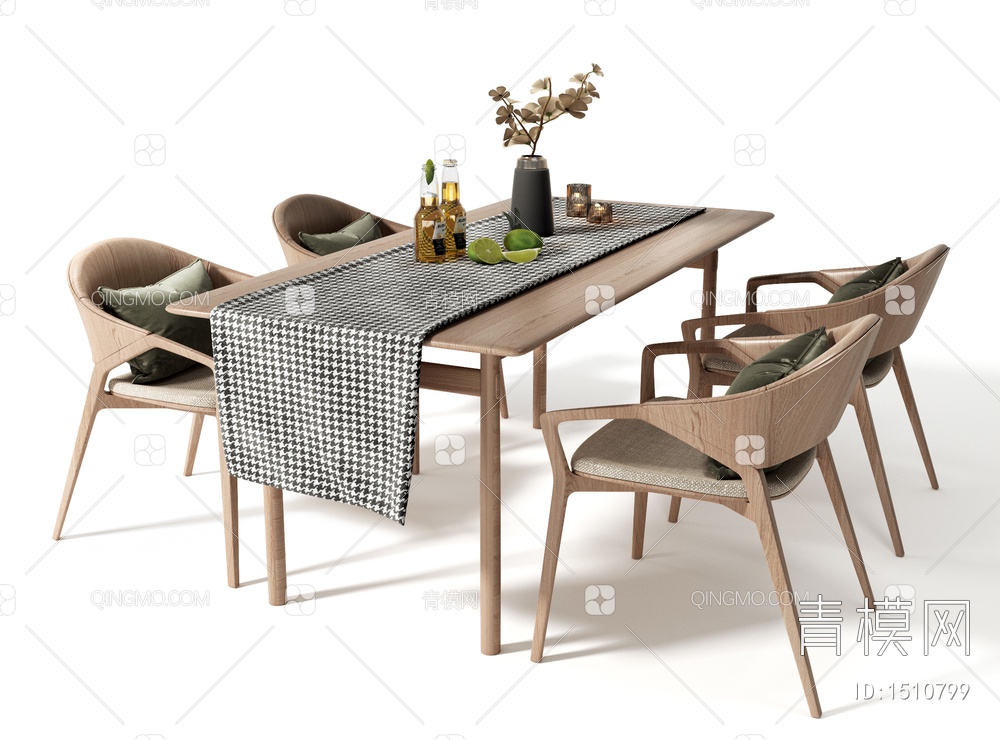 餐桌椅3D模型下载【ID:1510799】