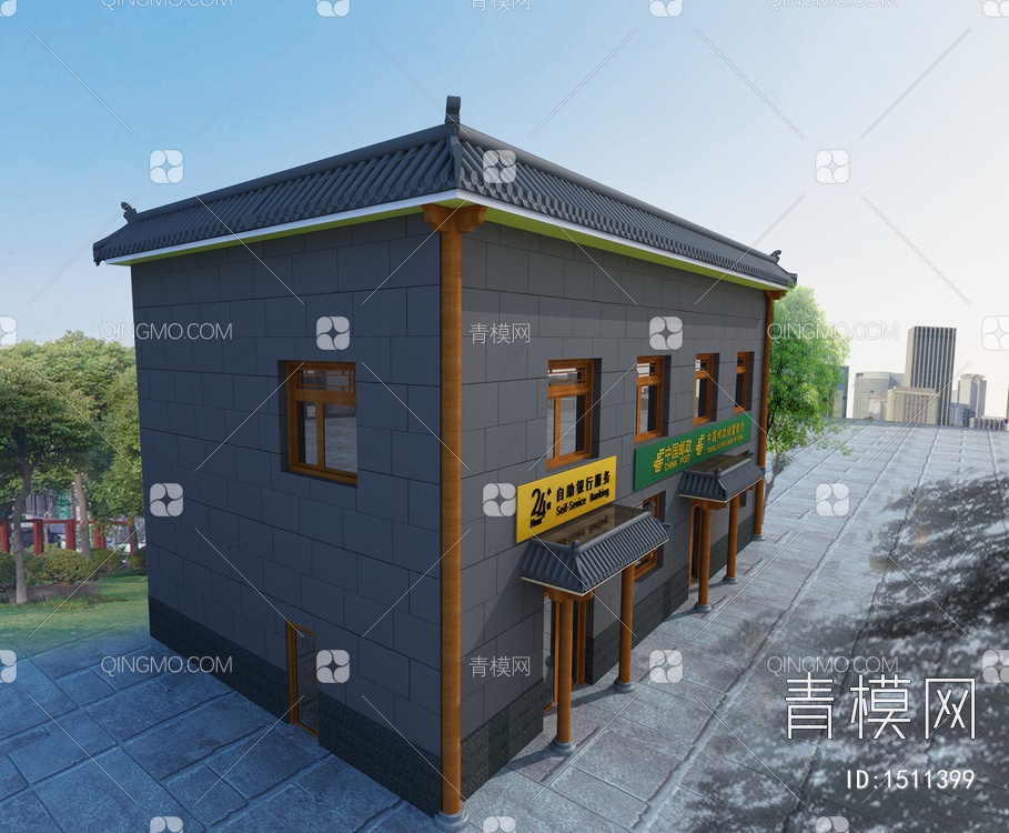 中国古建筑瓦片古建3D模型下载【ID:1511399】