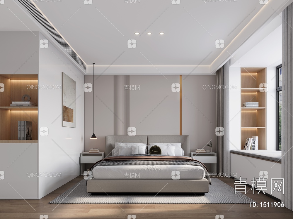 卧室，卫生间，床3D模型下载【ID:1511906】