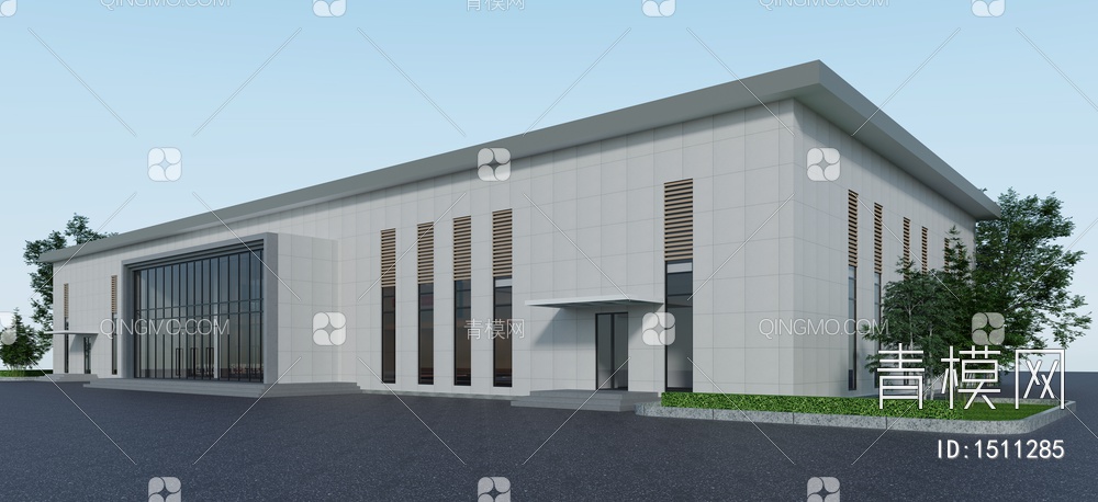 室外建筑办公楼 学校体育场3D模型下载【ID:1511285】