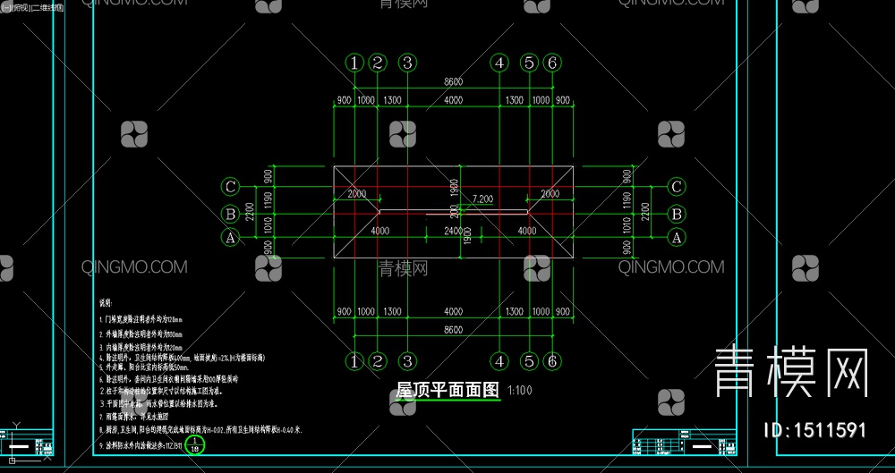 门楼设计施工图效果图【ID:1511591】