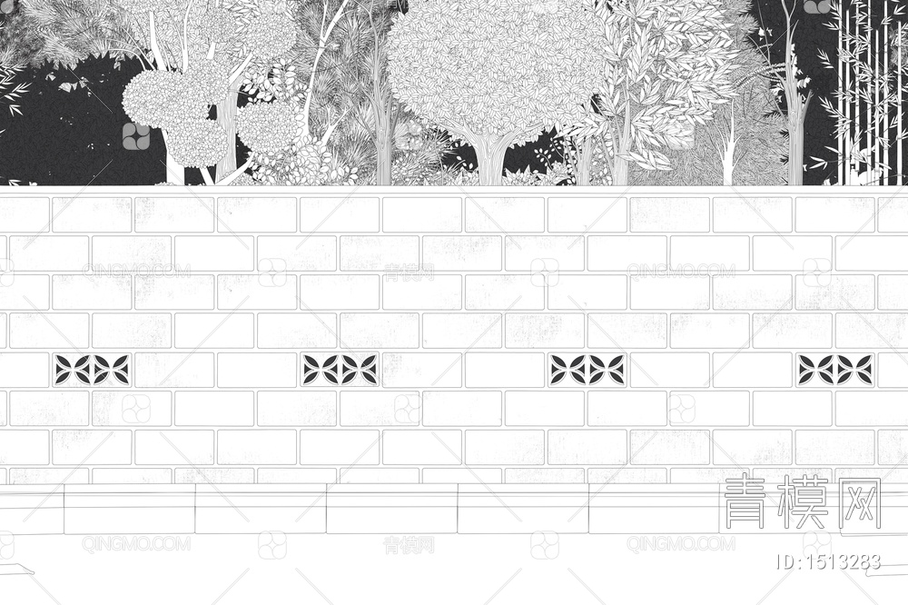 植物壁纸瓷砖壁纸贴图下载【ID:1513283】