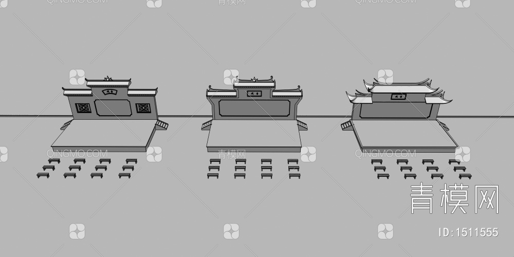 戏台3D模型下载【ID:1511555】