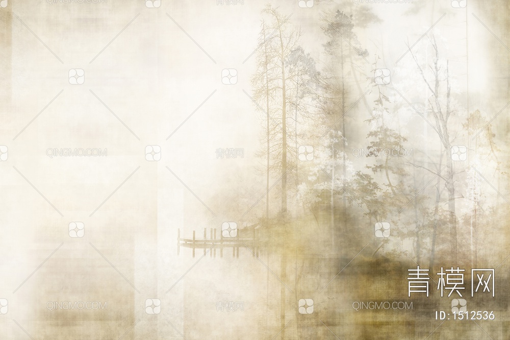 森林壁纸浓雾贴图下载【ID:1512536】