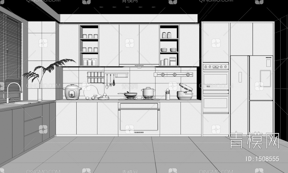 家居厨房3D模型下载【ID:1508555】