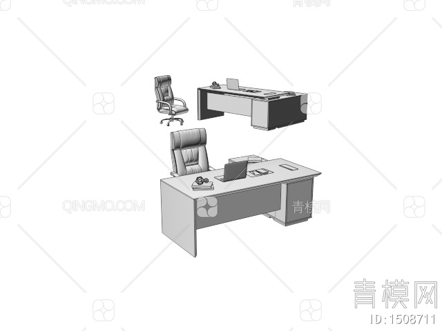 办公桌椅 ，办公桌3D模型下载【ID:1508711】