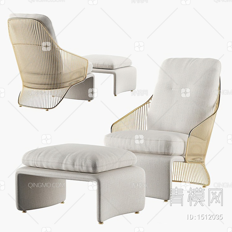 躺椅3D模型下载【ID:1512035】