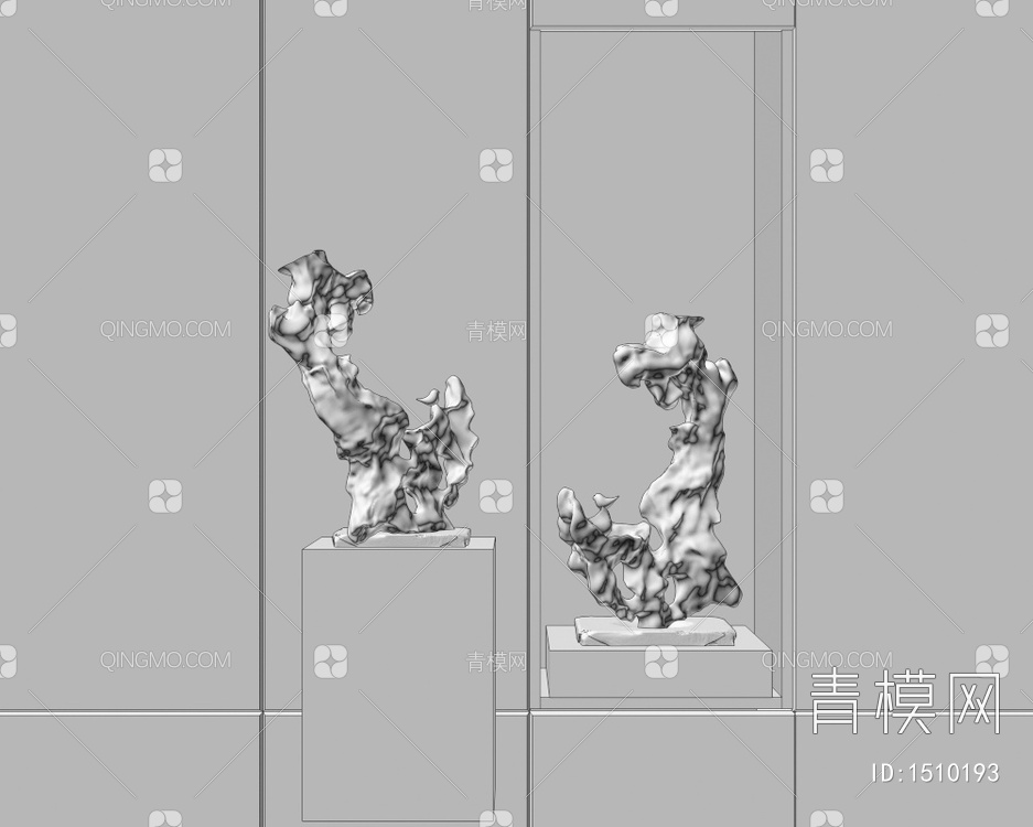 太湖石雕塑3D模型下载【ID:1510193】