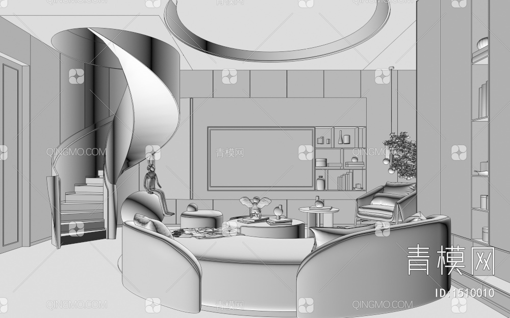 客厅3D模型下载【ID:1510010】