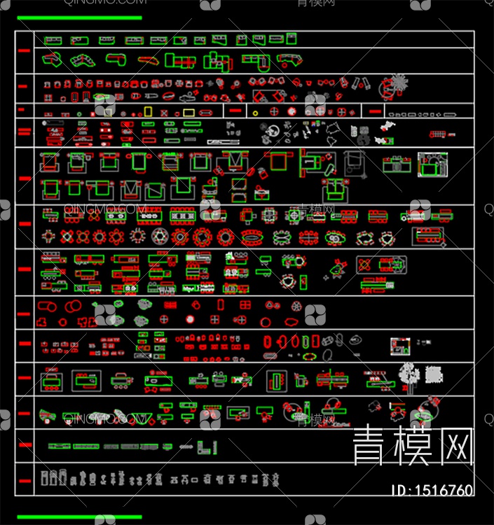 CAD2022库（设计师家具）【ID:1516760】