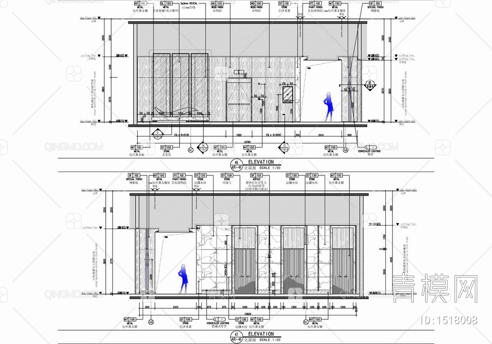 2000㎡会议中心施工图【ID:1518008】