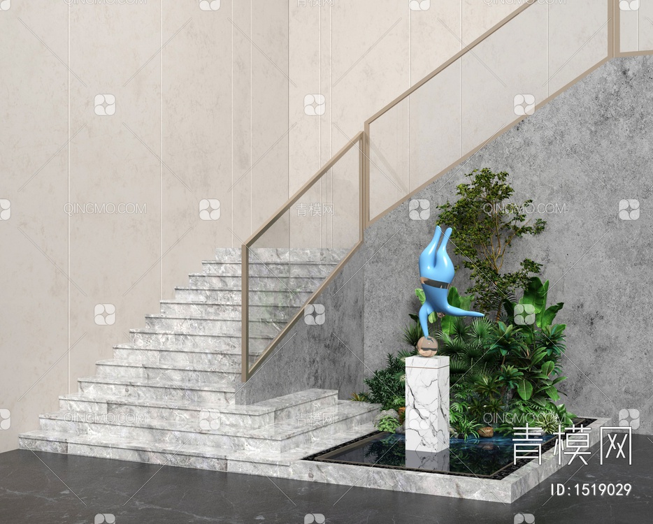 楼梯3D模型下载【ID:1519029】