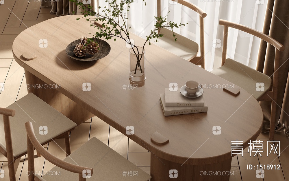 餐桌椅3D模型下载【ID:1518912】