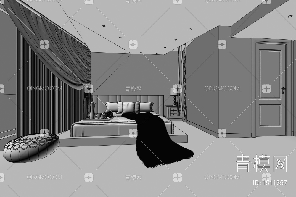 酒店客房 情趣房3D模型下载【ID:1511357】