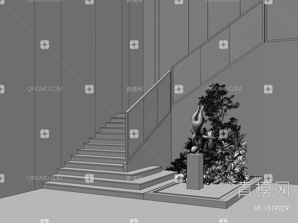 楼梯3D模型下载【ID:1519029】