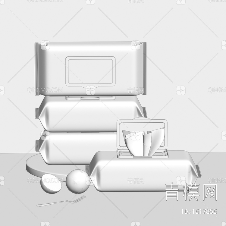 厨房湿巾 湿巾3D模型下载【ID:1517855】