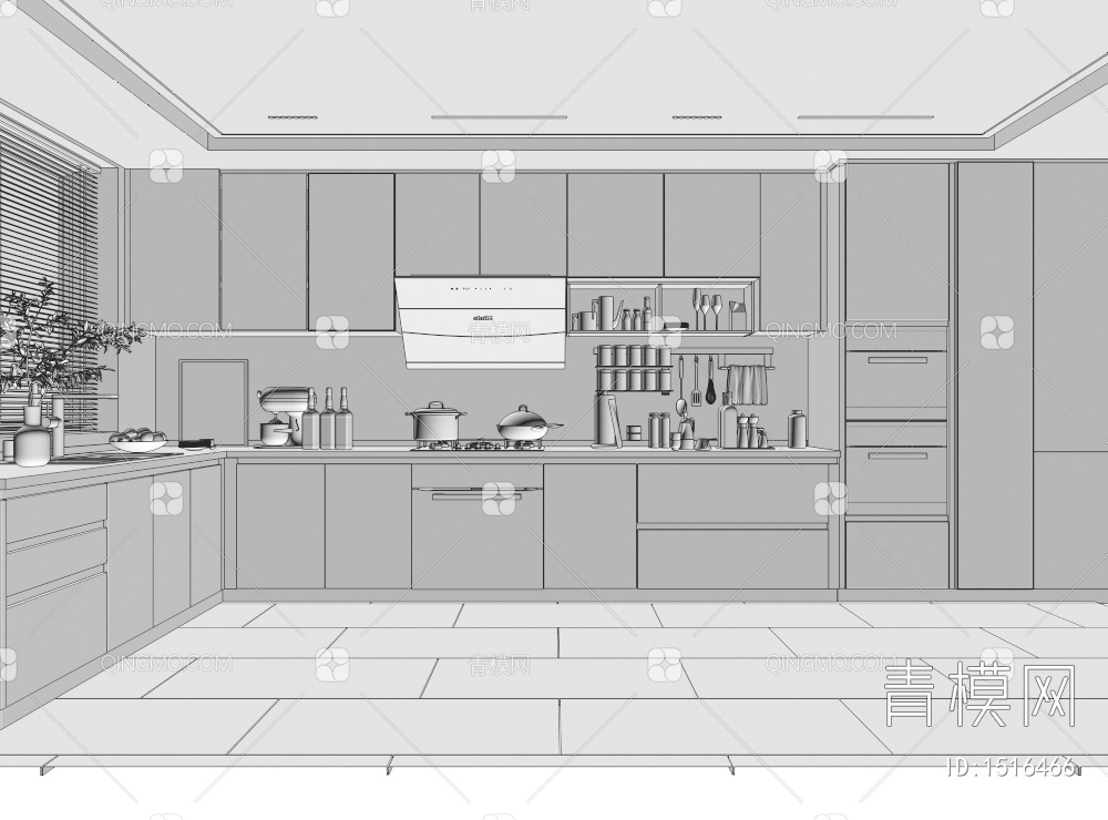 厨房3D模型下载【ID:1516466】