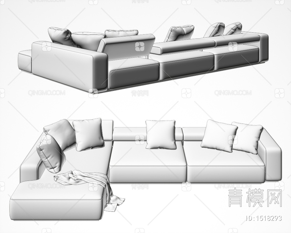 多人沙发3D模型下载【ID:1518293】
